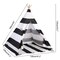 Black &#x26; white Tent Indian Teepee Playhouse Foldable Kids Play Tent